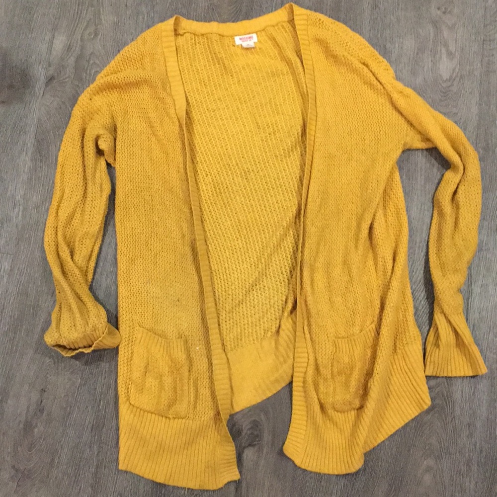 Mossimo Mustard Cardigan Medium